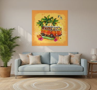 Posteruri orașe și țări vanul clasic de surf - TenStickers