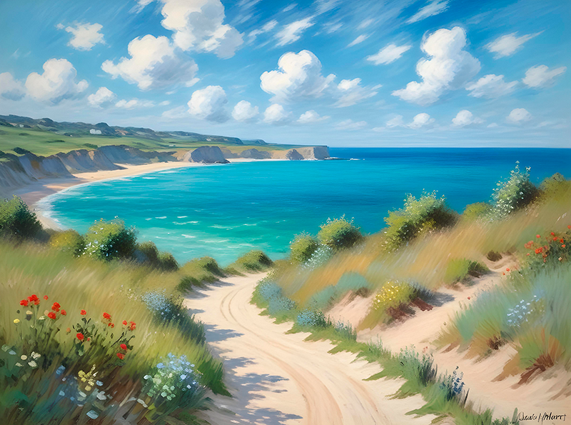 Poster cu peisaje vedere frumoasa la mare - TenStickers