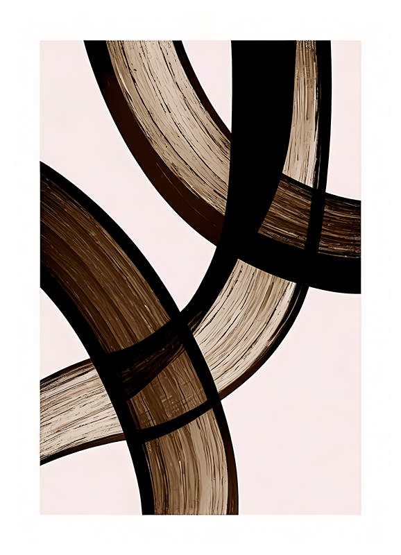 Poster abstract curbe negre - TenStickers