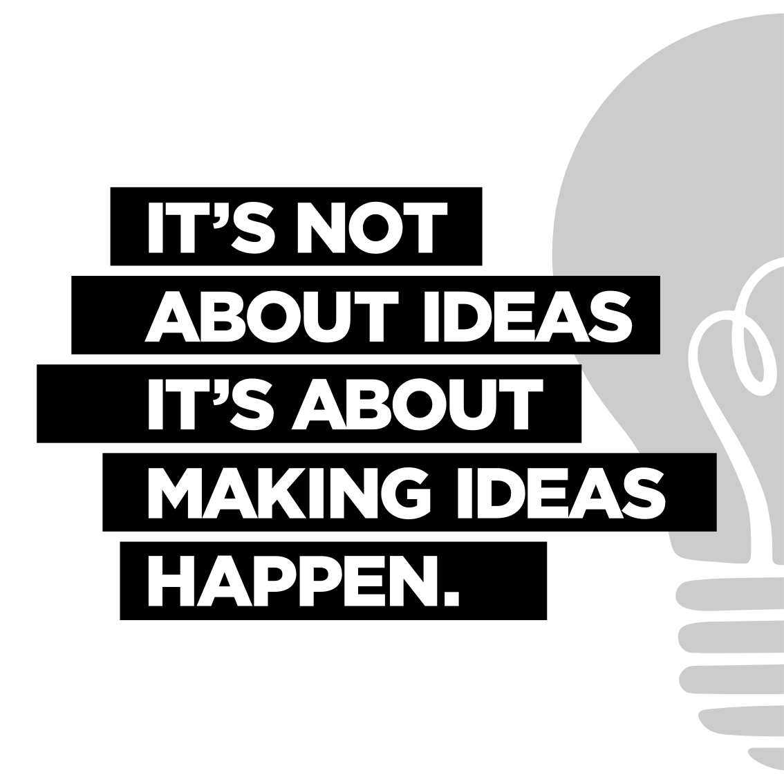 Poster birou text despre idei - TenStickers