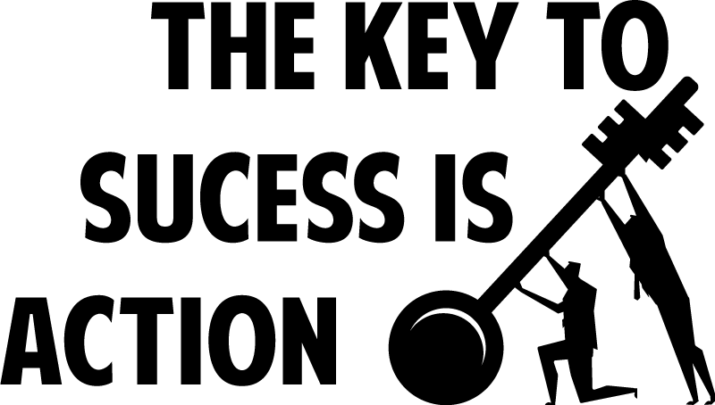 Poster birou succesul este acțiune - TenStickers