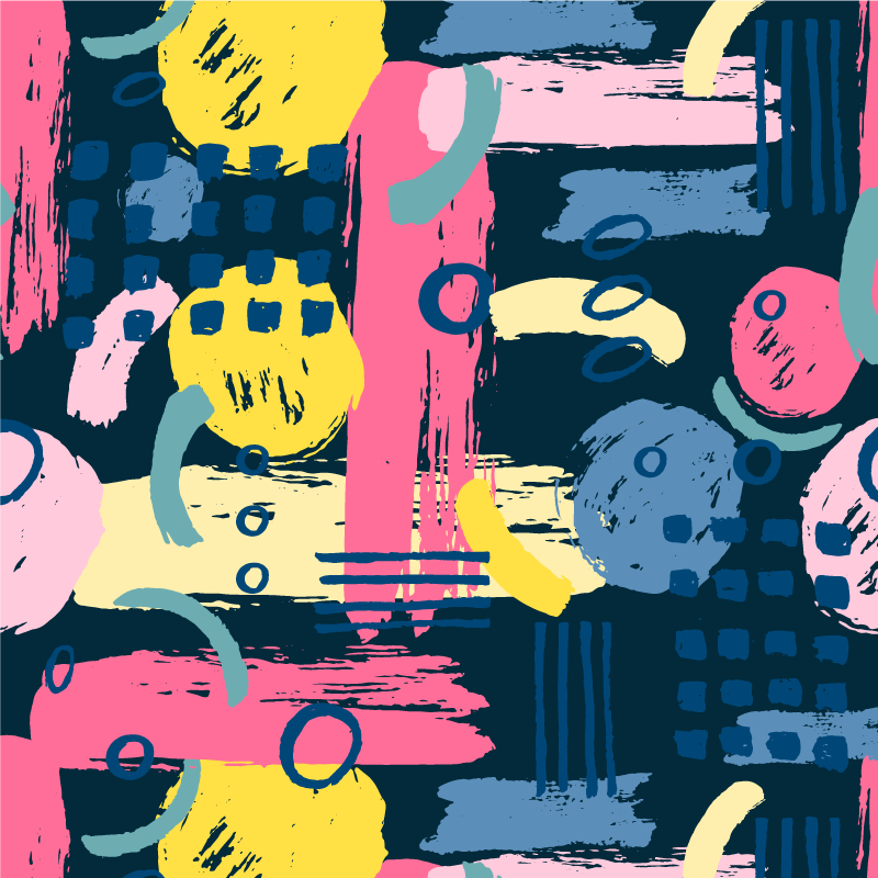 Poster pentru salon abstract colorat - TenStickers