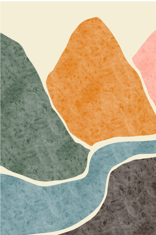 Poster pentru salon pictură modernă abstractă - TenStickers