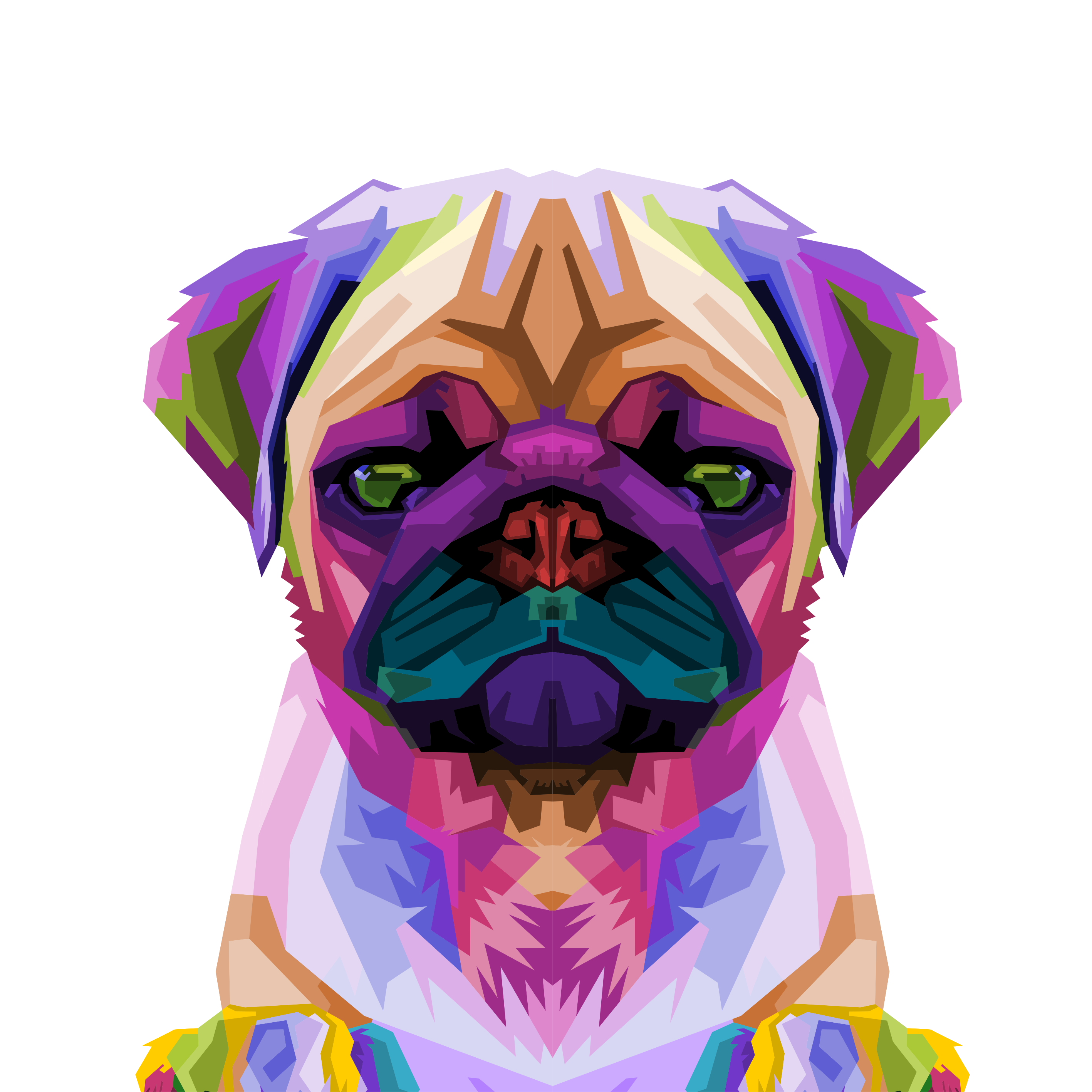 Poster pentru salon pug în stil pop art - TenStickers