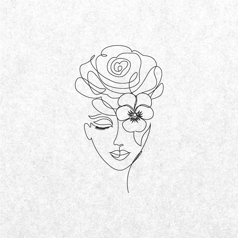 Poster pentru salon femeie minimalistă fără față - TenStickers