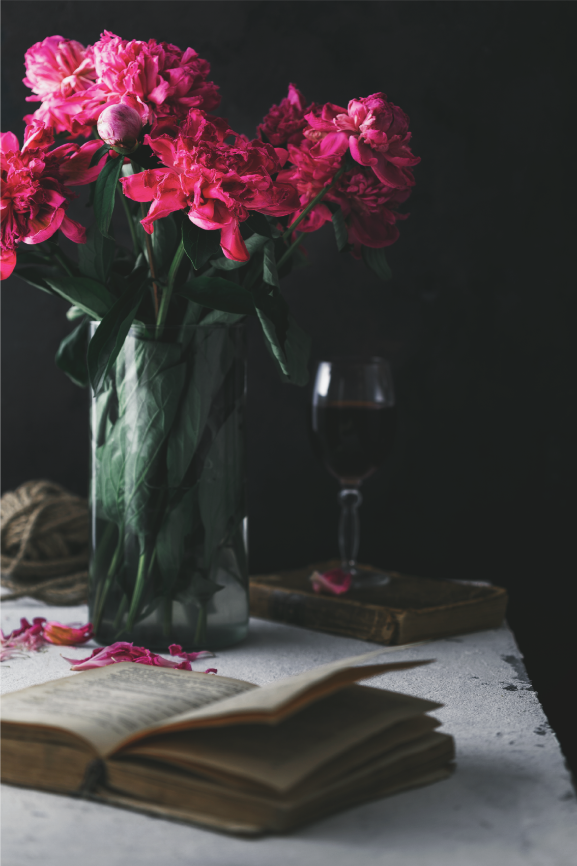 Poster pentru salon pahar de vin și vază - TenStickers