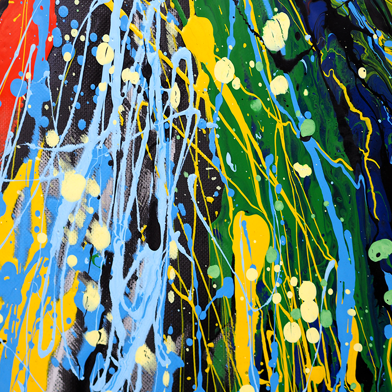 Poster pentru salon stropi de culoare curcubeu - TenStickers