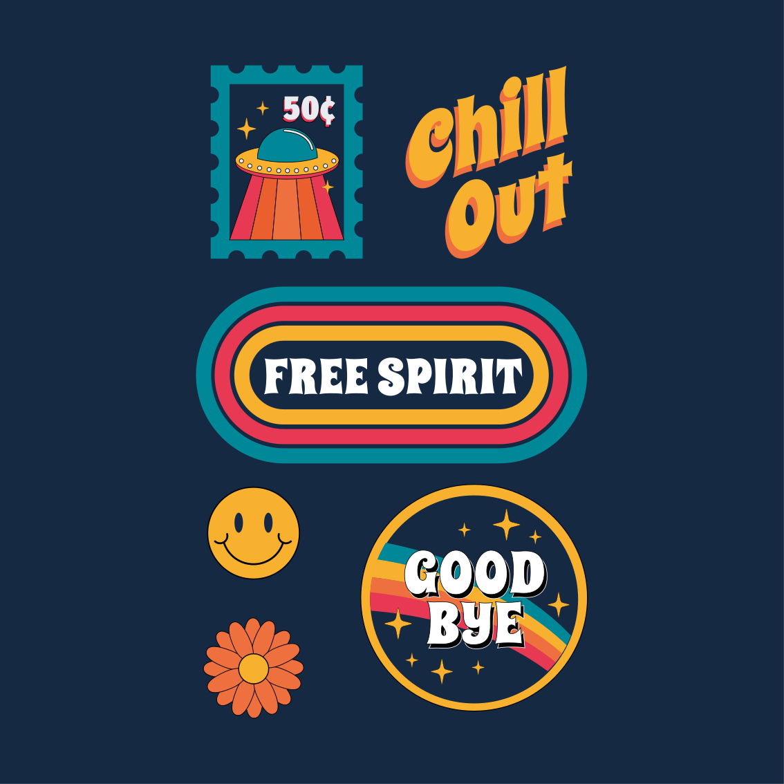 Poster pentru salon distracție și relaxare anii '70 - TenStickers