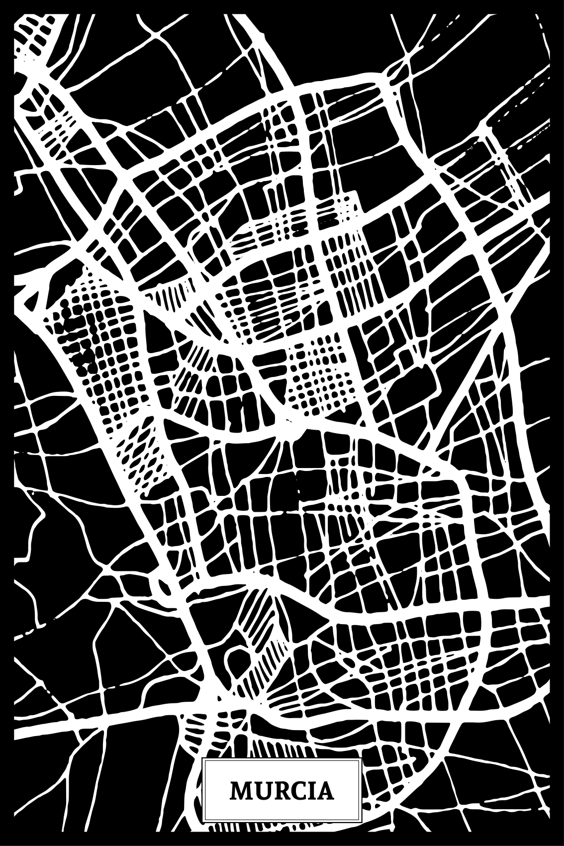 Poster pentru salon mapa topografică murcia - TenStickers