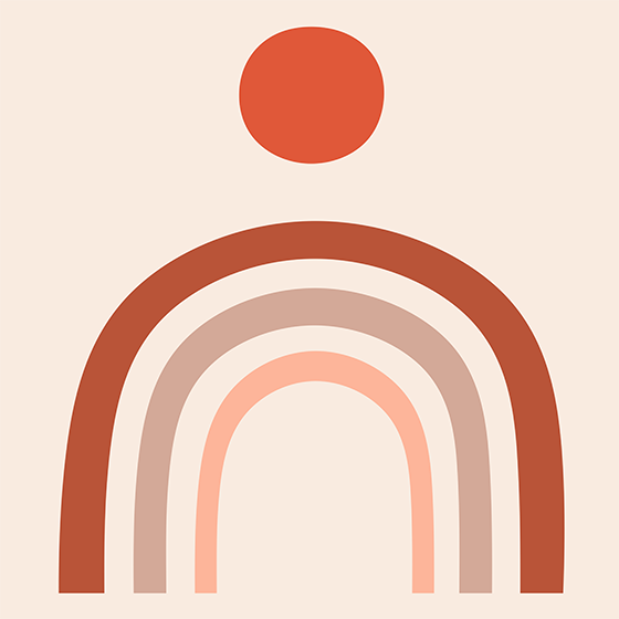 Poster pentru salon artă de perete curcubeu - TenStickers