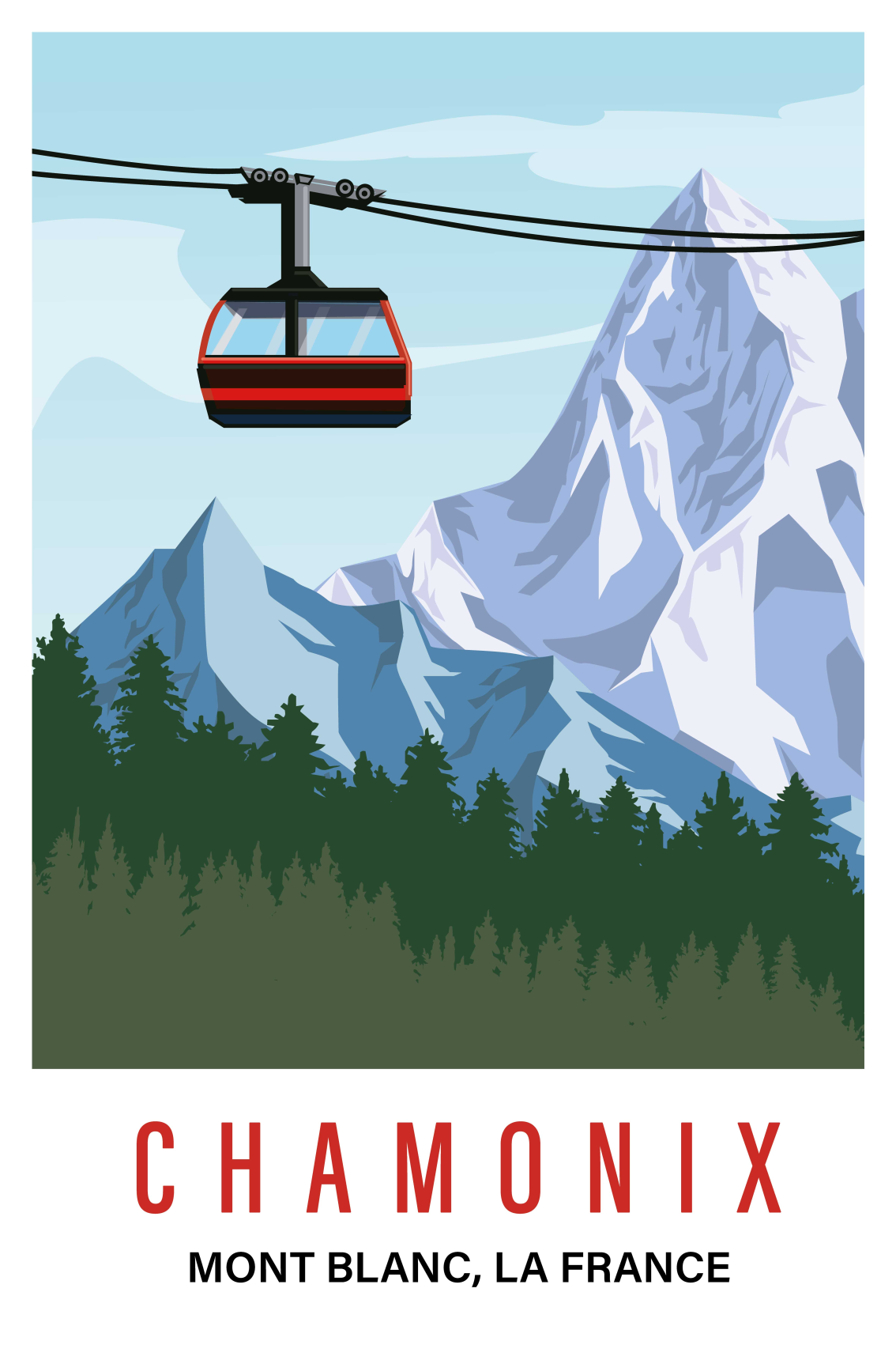 Poster pentru salon muntele chamonix - TenStickers