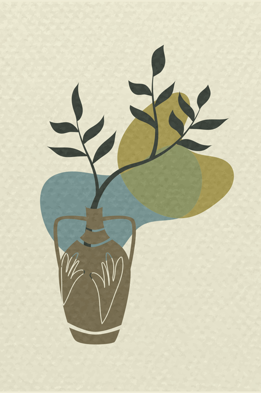 Poster pentru salon stil japandi minimalist natură - TenStickers