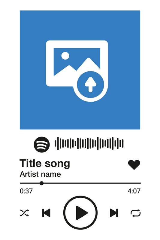 Poster pentru salon melodie spotify personalizată - TenStickers
