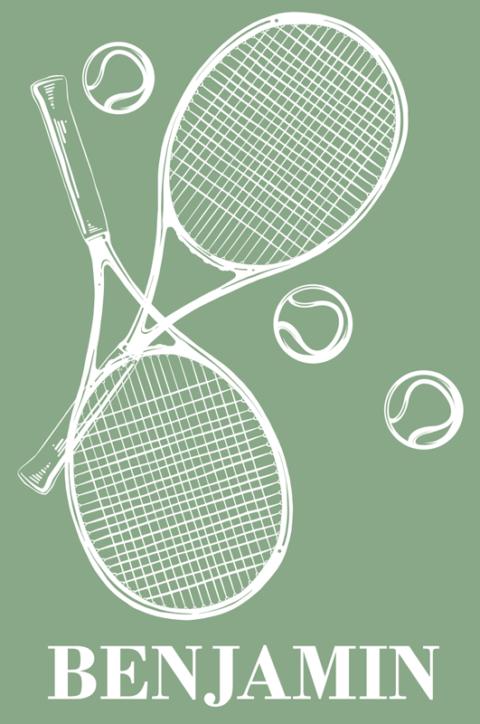 Poster pentru copii tenis personalizat - TenStickers