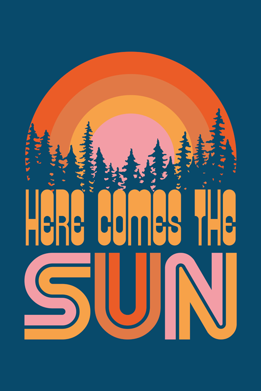Poster cu fraze soare vintage - TenStickers