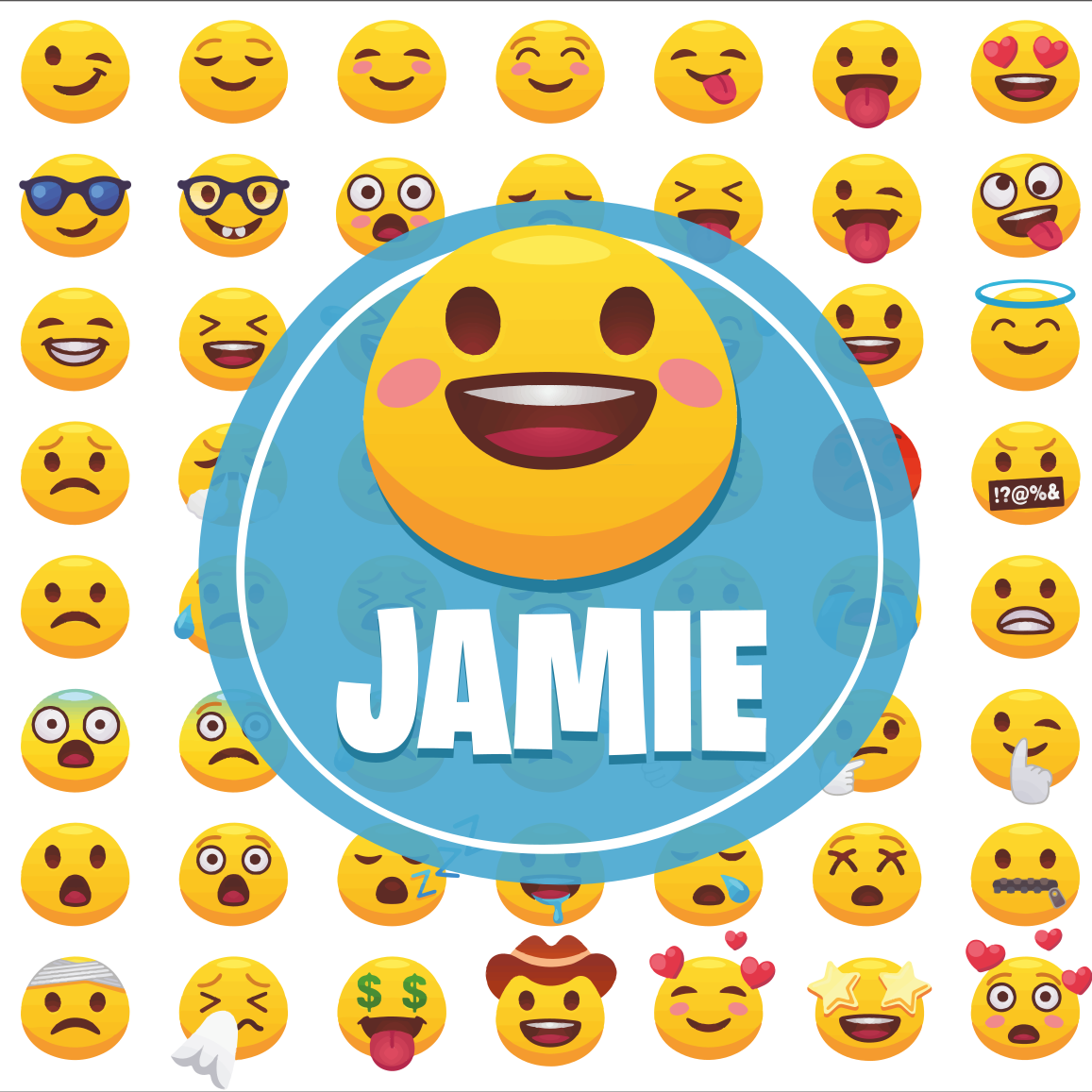 Poster tineret colecția de emojis expressive - TenStickers
