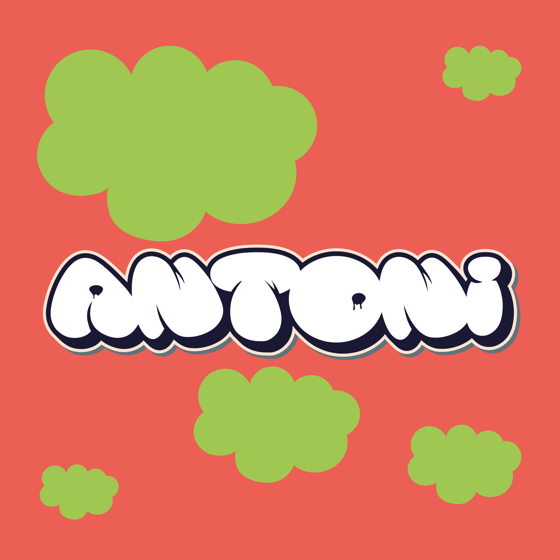 Poster tineret stil jucăuș de litere - TenStickers