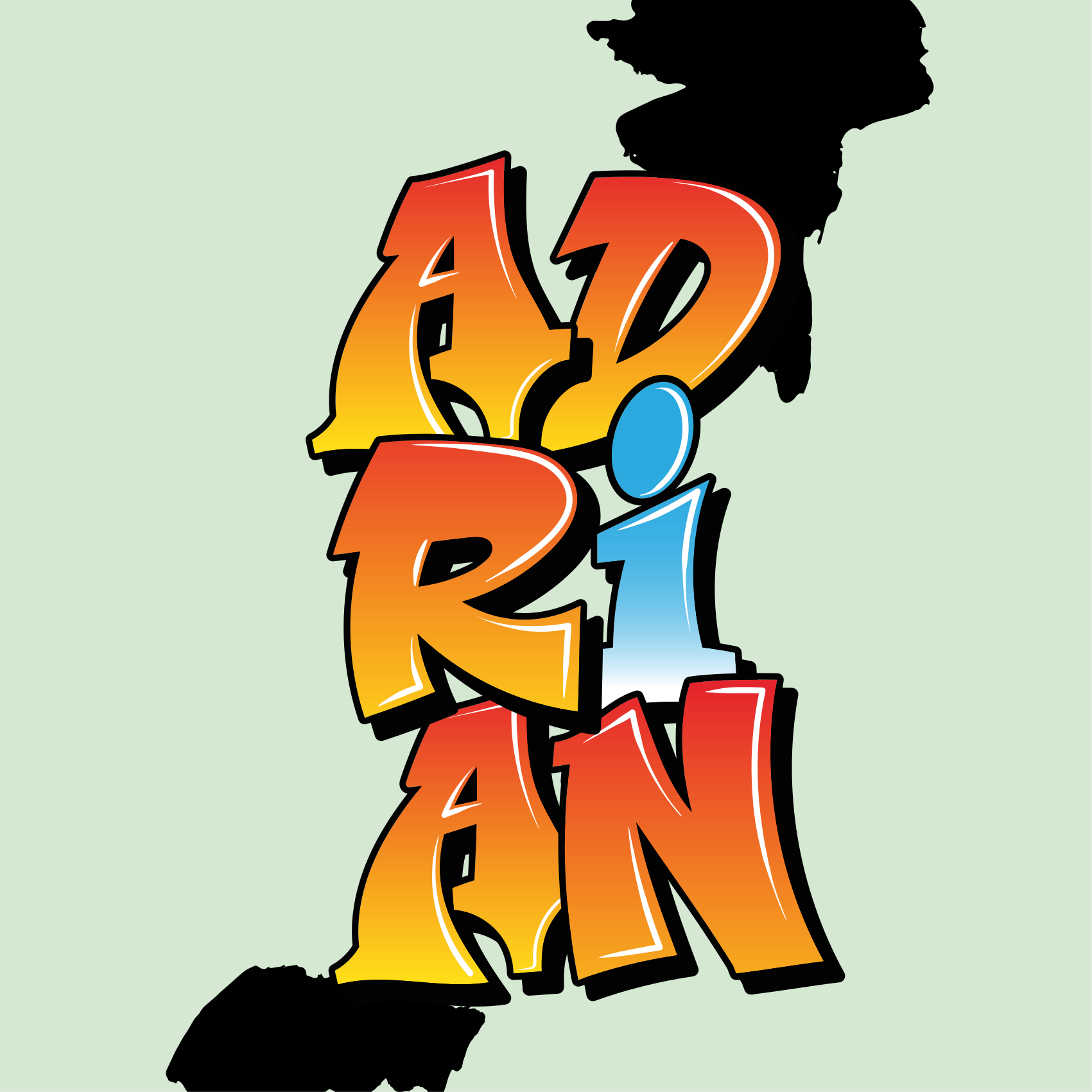 Poster tineret artă colorată cu nume - TenStickers