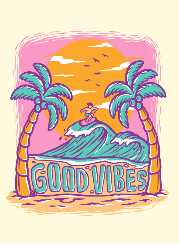 Poster cu fraze stil hippie - TenStickers
