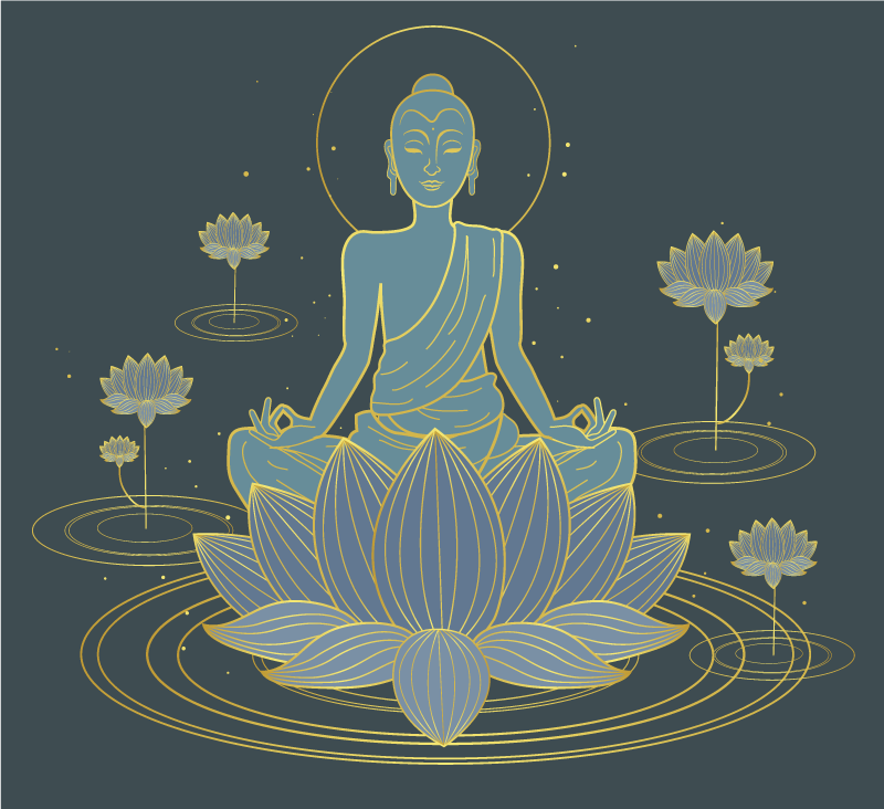 Poster zen buddha meditație - TenStickers