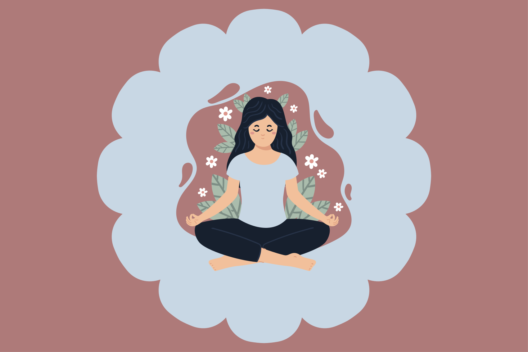 Poster sport ilustrație practică de yoga - TenStickers