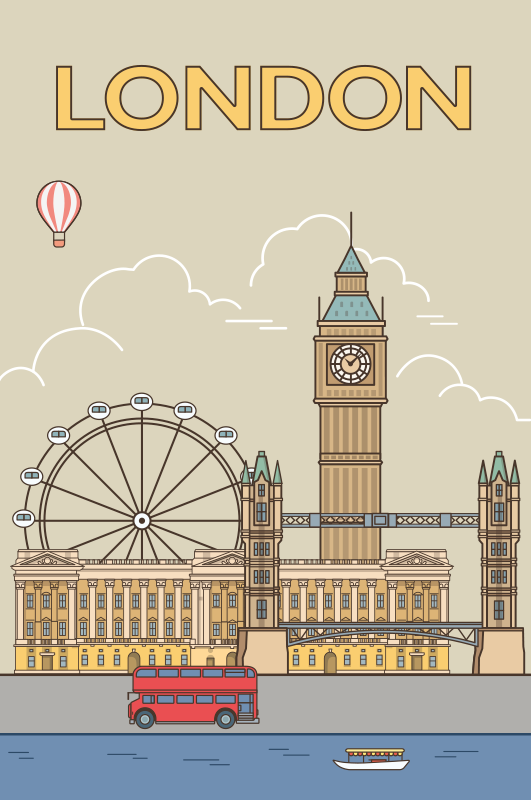 Posteruri orașe și țări londra - TenStickers