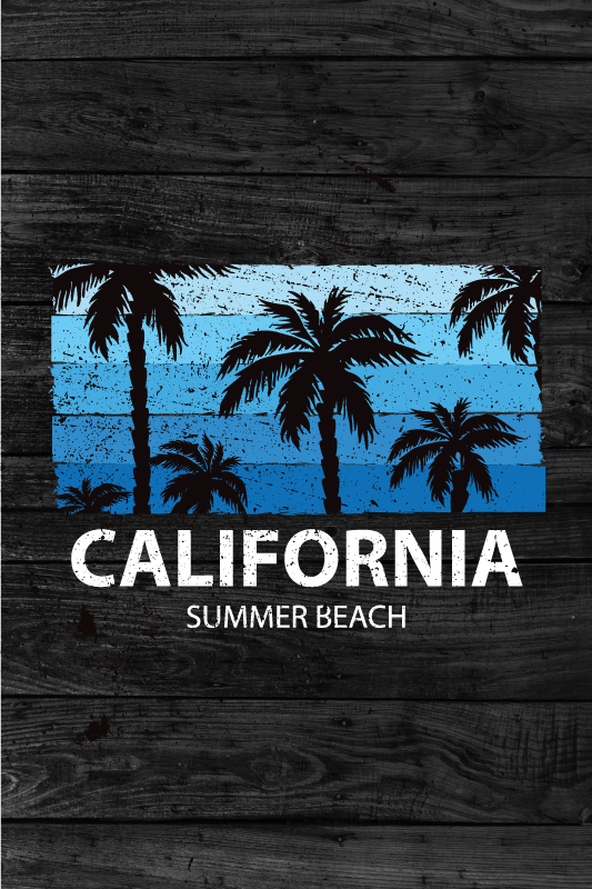 Posteruri orașe și țări poster plajă vară california - TenStickers