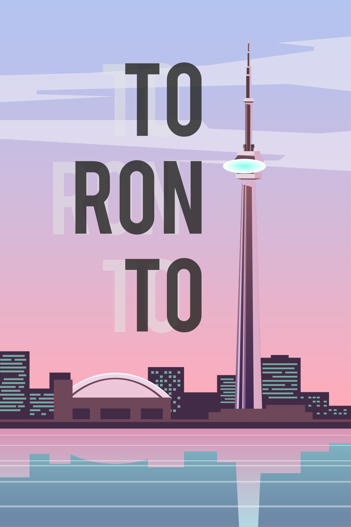 Posteruri orașe și țări toronto ilustrație - TenStickers