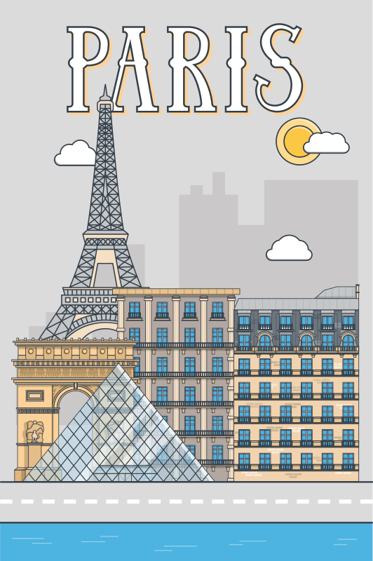 Posteruri orașe și țări paris - TenStickers