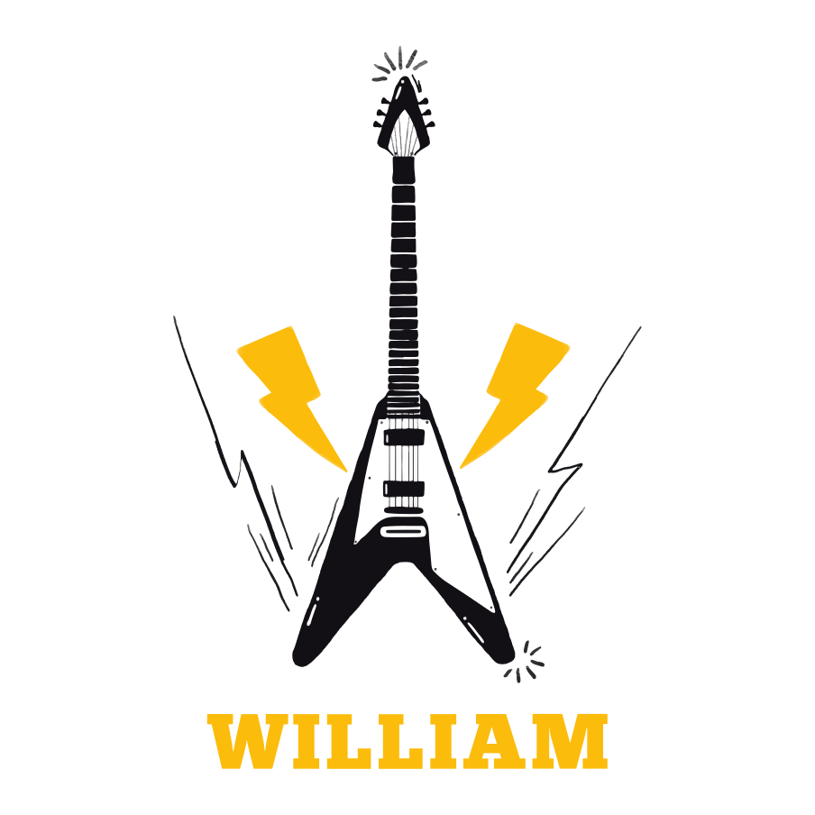 Poster personalizabil inspirație chitară electrică - TenStickers
