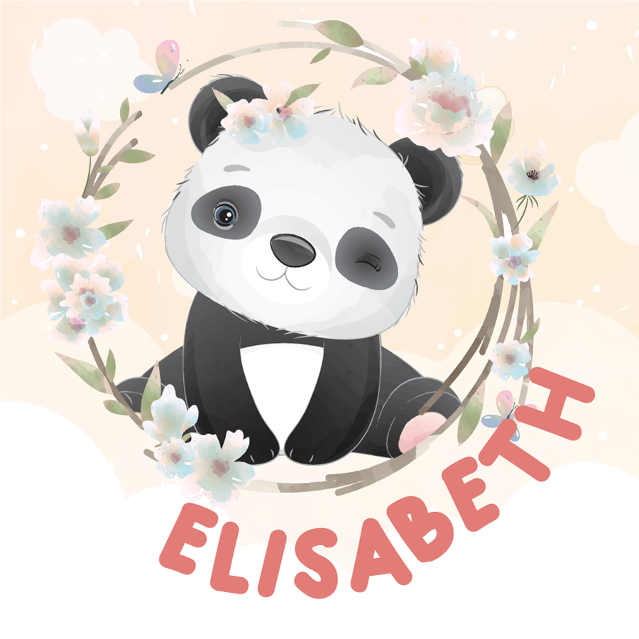 Poster personalizabil cu design drăguț de panda - TenStickers