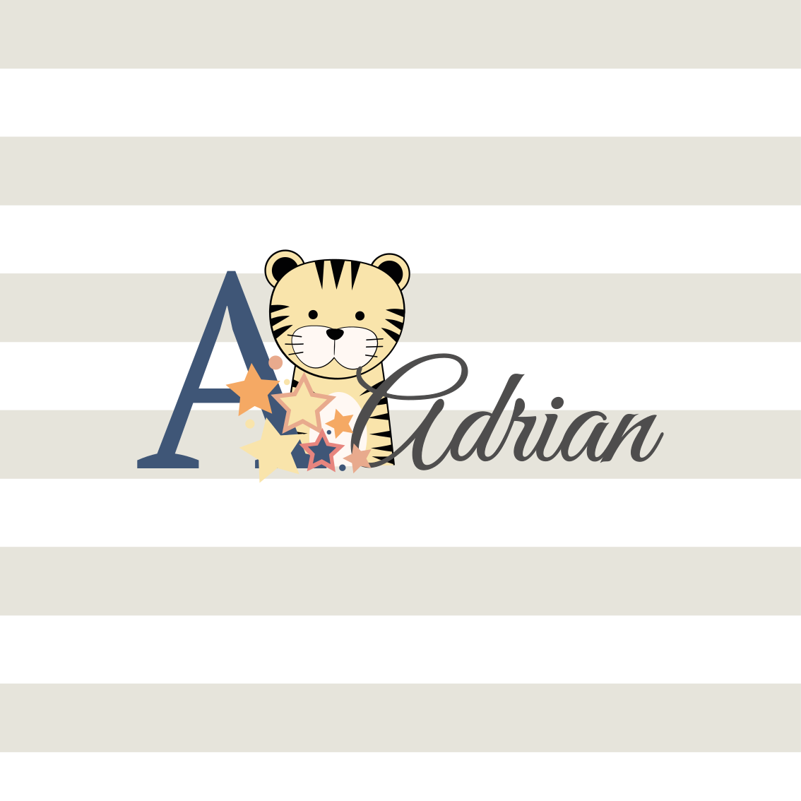 Poster personalizabil personajul adrian tiger - TenStickers
