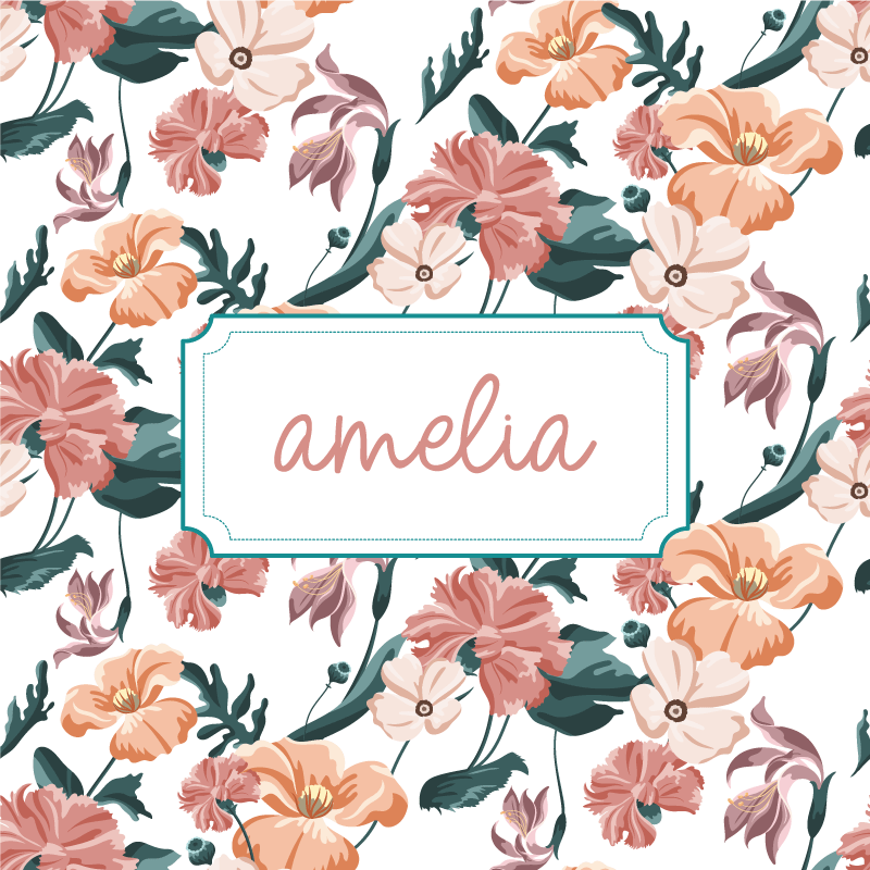 Poster personalizabil aranjament botanic personalizat - TenStickers