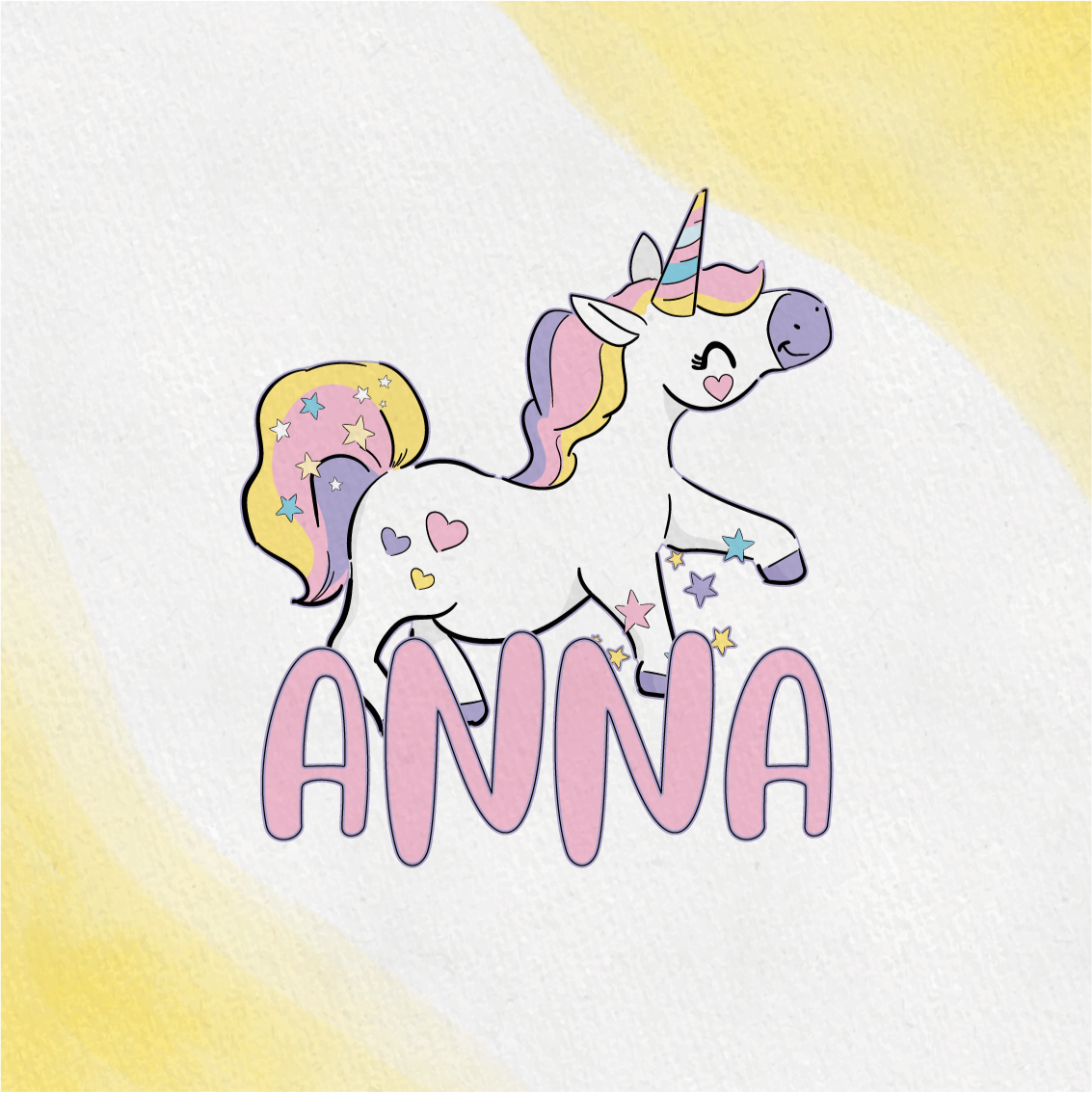 Poster personalizabil cu personaj unicorn fericit - TenStickers