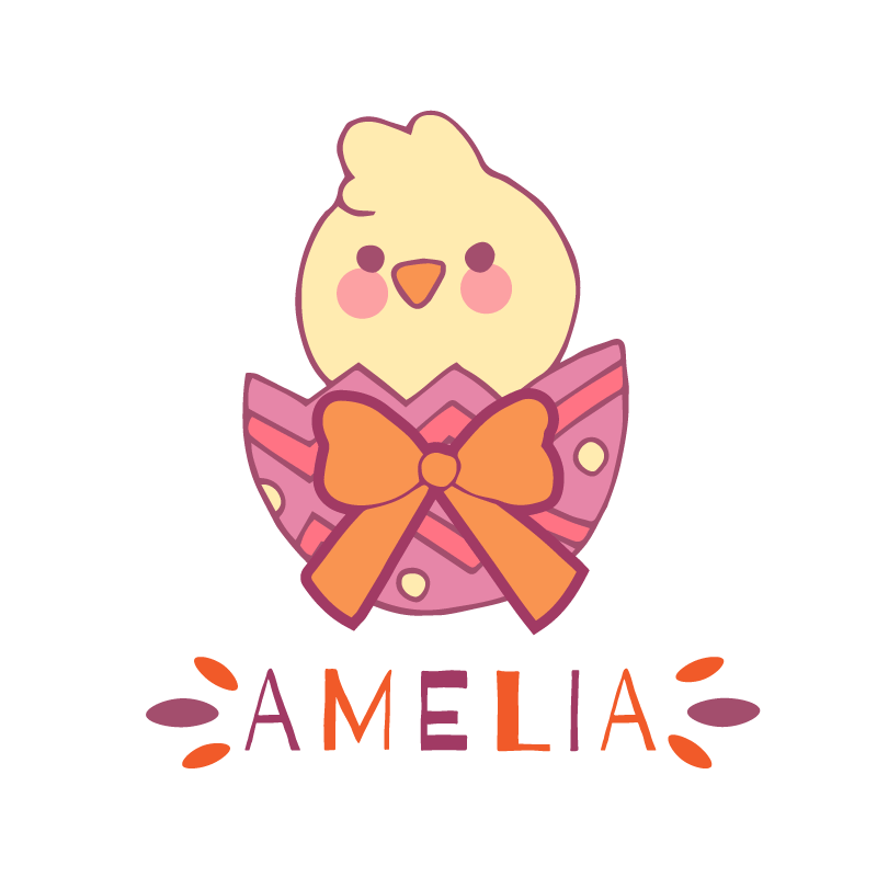 Poster personalizabil ilustrație adorabilă cu pui - TenStickers