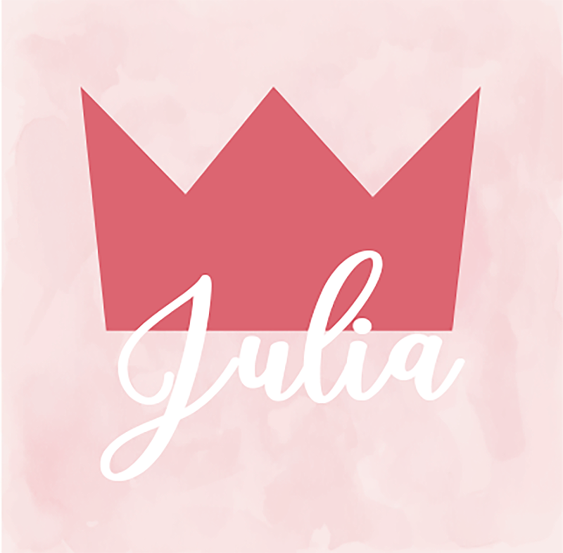 Poster personalizabil personalizare coroană julia - TenStickers