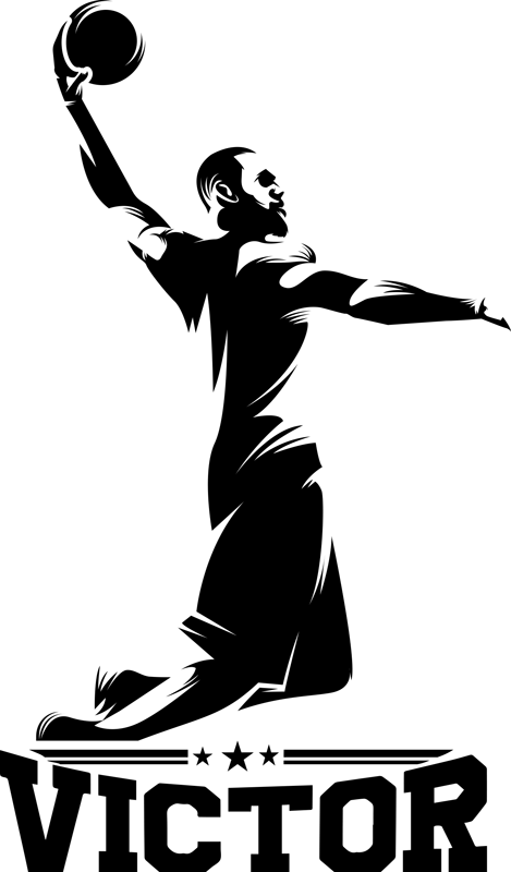 Poster baschet jucător de baschet cu nume - TenStickers
