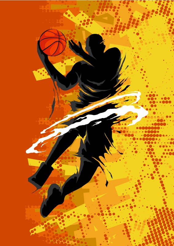 Poster baschet jucător de baschet - TenStickers