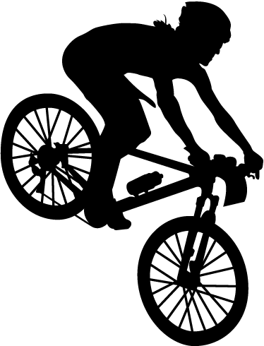 Poster ciclism vinil decorativ siluetă mountain bike - TenStickers