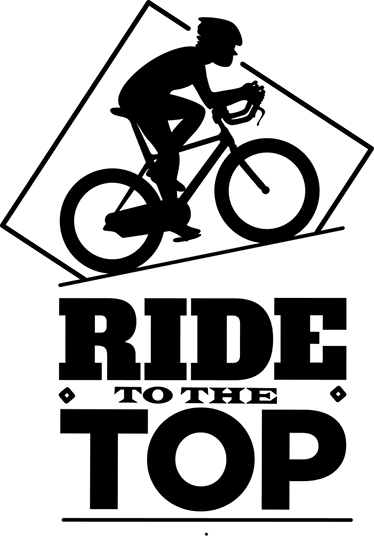 Poster ciclism autocolante pentru cicliști urcă spre vârf - TenStickers