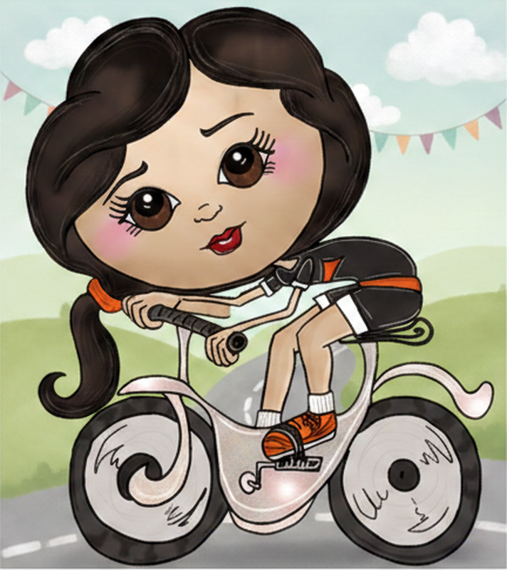 Poster ciclism viniluri pentru copii cu ilustrații cicliste - TenStickers