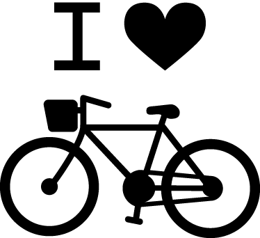 Poster ciclism vinil decorativ iubesc bicicletele - TenStickers