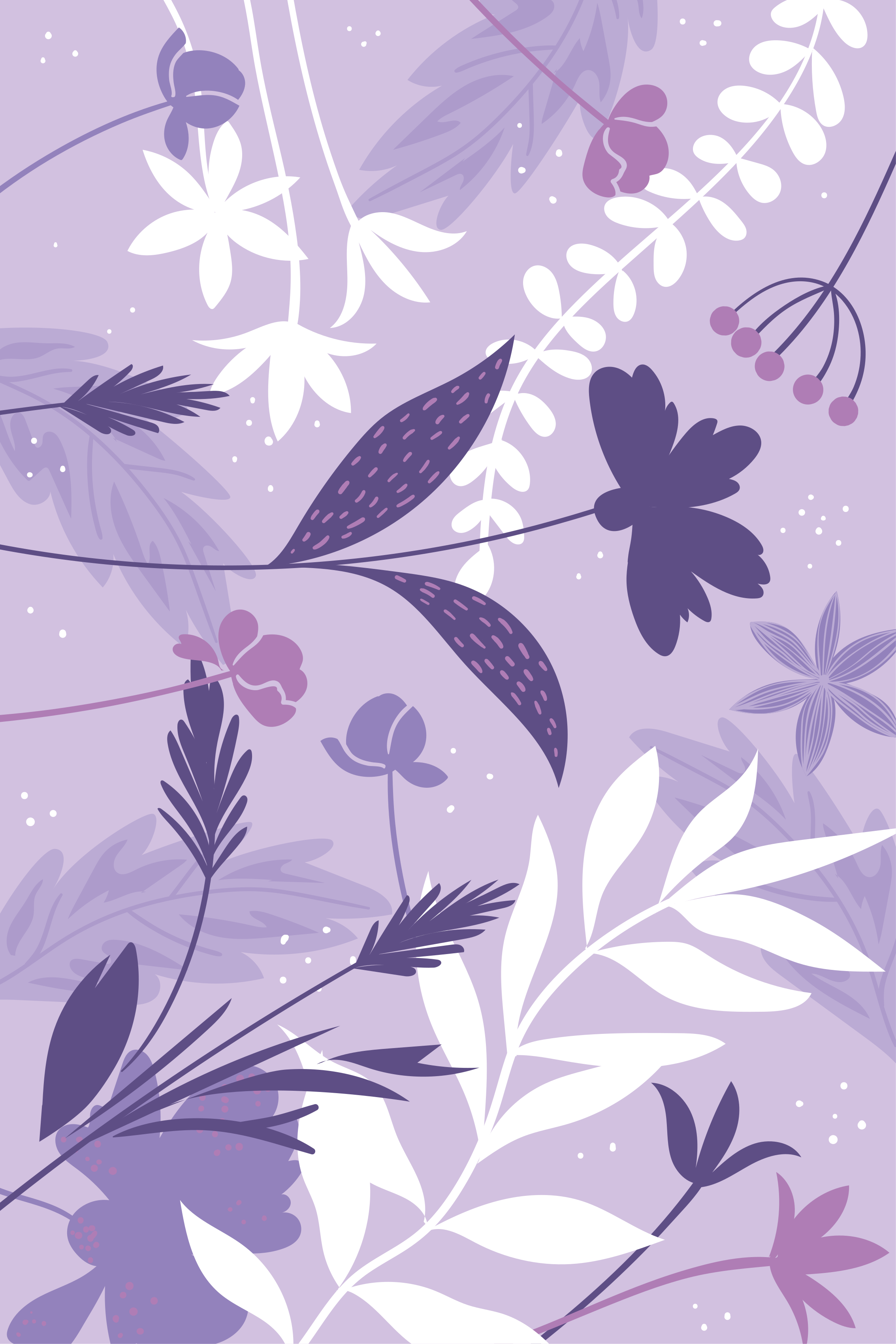 Poster cu plante flori violet - TenStickers