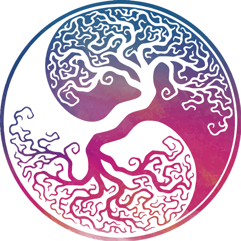 Poster cu copaci autocolant perete copac yin yang - TenStickers