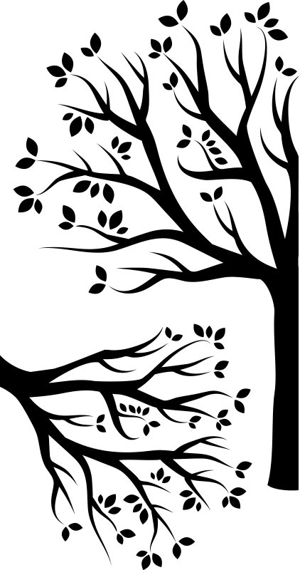 Poster cu copaci autocolant colțar cu arbori - TenStickers