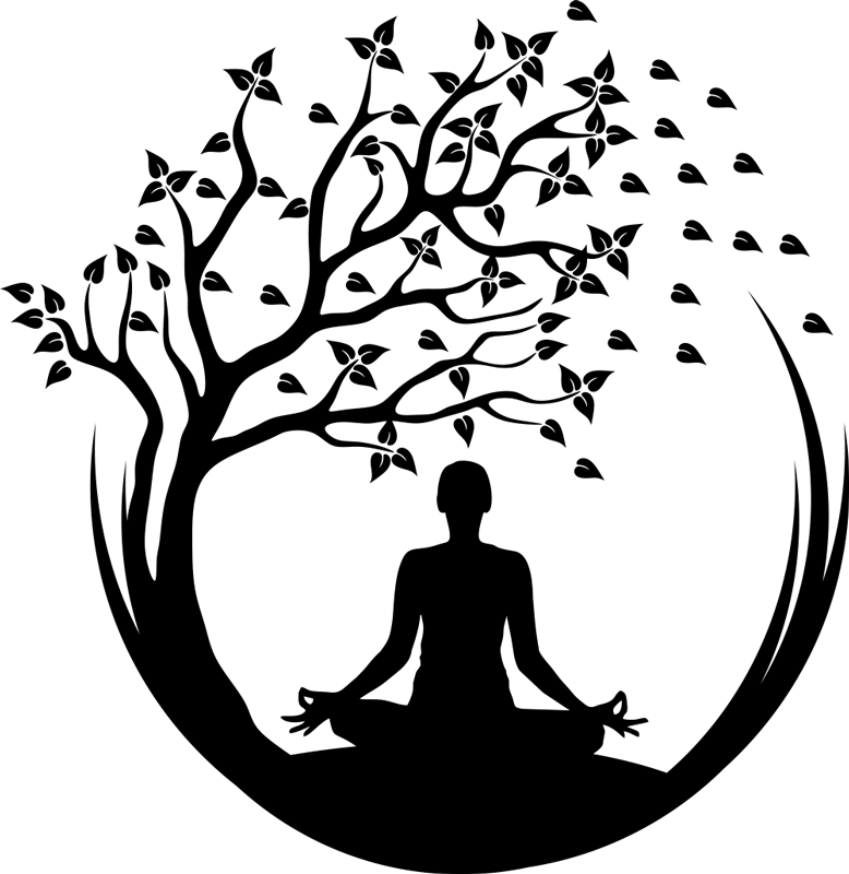 Poster cu copaci copacul de yoga - TenStickers