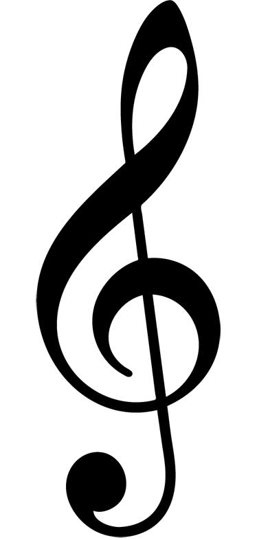 Poster musicaluri viniluri de perete cu clefă de sol - TenStickers