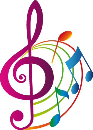 Poster musicaluri poster decorativ cu cheia de sol colorată - TenStickers