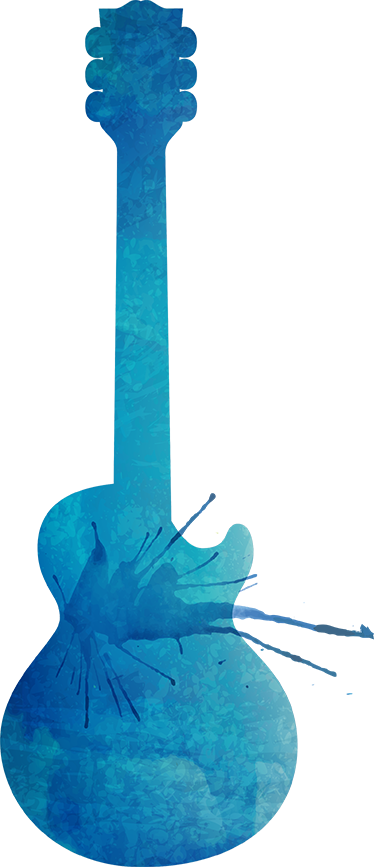 Poster musicaluri vinil decorativ chitară splatter - TenStickers