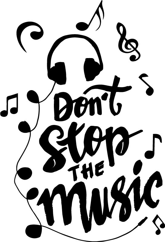 Poster musicaluri cu texte muzicale din note - TenStickers